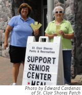 St. Clair Shores Senior Activity Center Fundraising Organizers Cindy Siterlet and Linda Trethewey
